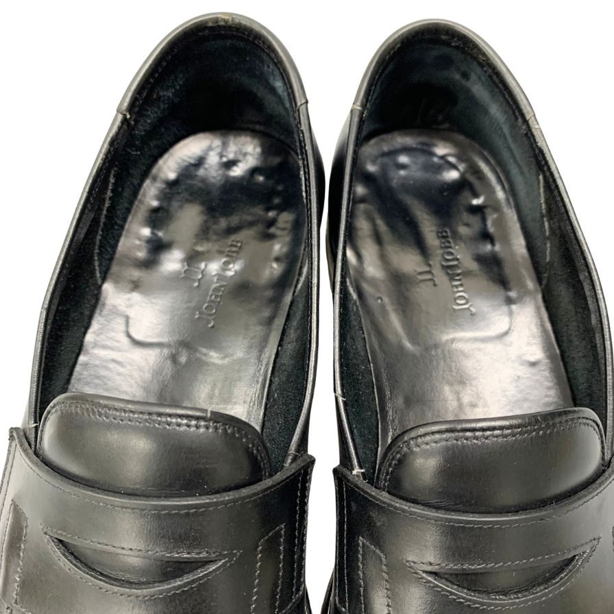 ジョンロブ レザーシューズ ローファー アシュレイ 4596ラスト ブラック メンズ サイズUK7E JOHNLOBB ASHLEY ローファー 約25.5cm【LA】【中古】
