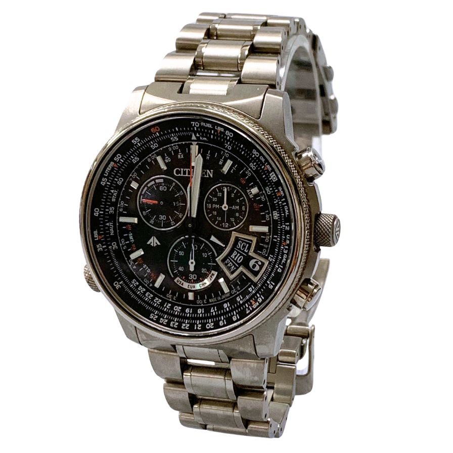 シチズン 腕時計 プロマスター 電波ソーラー エコドライブ 黒文字盤 H610-T018670 シルバー メンズ CITIZEN PROMASTER【AFI4】
