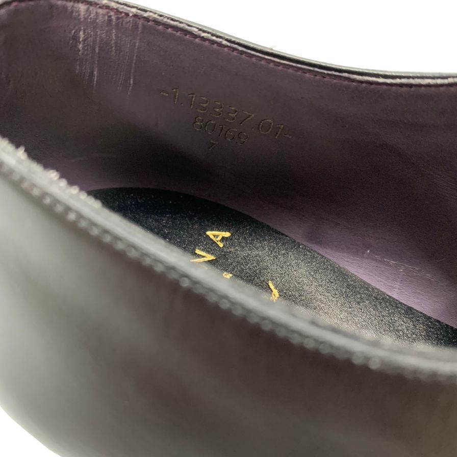美品◆カルミナ レザーシューズ ADJ8016900 ブラック メンズ サイズUK7 CARMINA【AFD9】