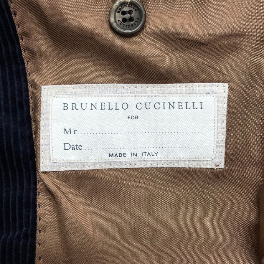 ブルネロクチネリ テーラードジャケット コーデュロイ サイズ50 ブルー メンズ Brunello Cucinelli【LA】