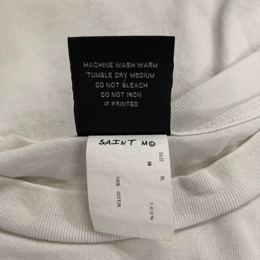美品◆セントマイケル Tシャツ IN HEAVEN 22SS サイズXL メンズ ホワイト SAINT MICHAEL 【AFB19】