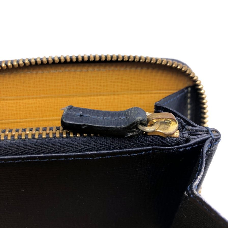 ダンヒル 長財布 ベルグレイブ ラウンドファスナー レザー ネイビー dunhill【AFI27】