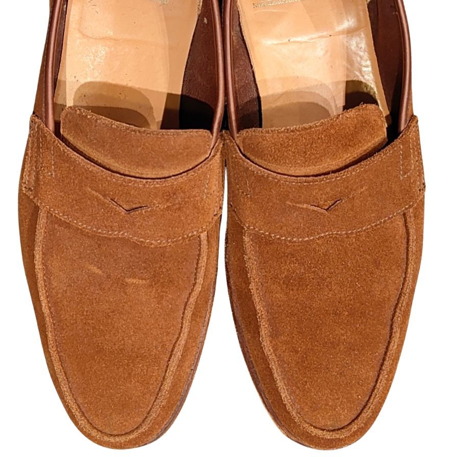 クロケット&ジョーンズ ローファー セルジー SELSEY アンライニング スエード ダークブラウン サイズUK7.5E CROCKETT&JONES ローファー 約26.0cm【LA】【中古】