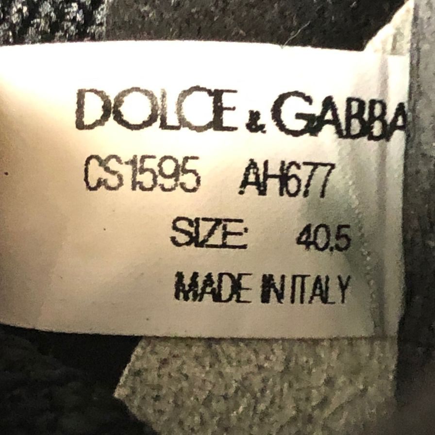 ドルチェアンドガッバーナ ローカットスニーカー ソレント ロゴ ニット スリッポン ブラック メンズ サイズ40.5 DOLCE&GABBANA 約25.5cm【AFD5】