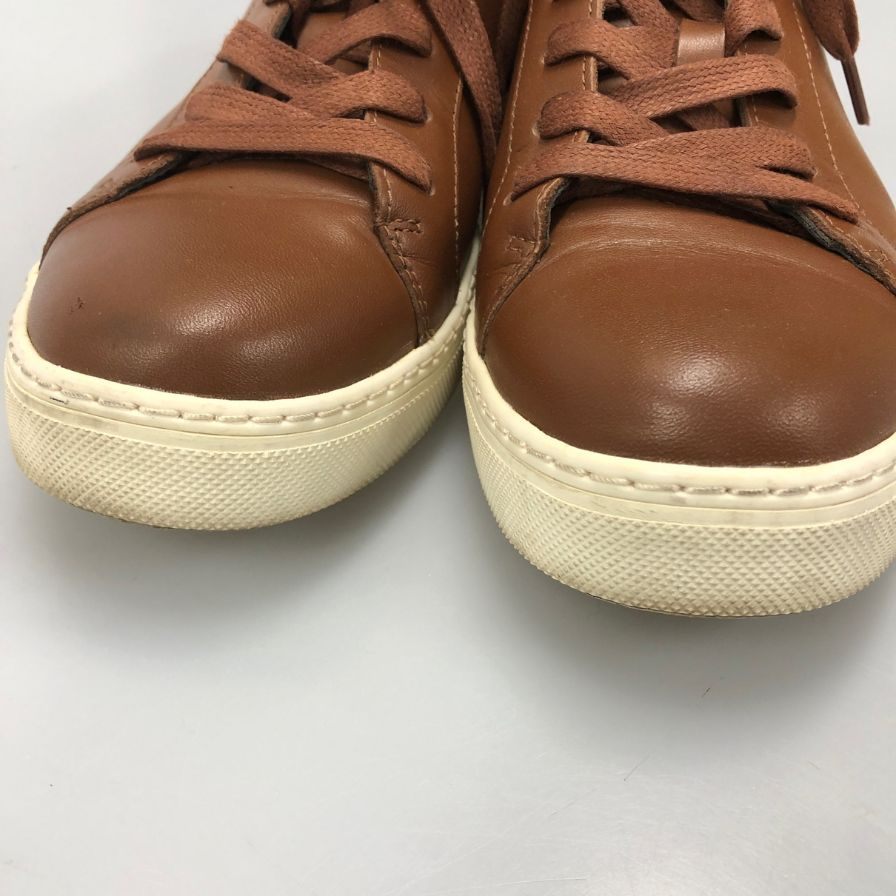コーチ レザースニーカー ブラウン サイズ26cm メンズ COACH 約26.0cm【AFC32】
