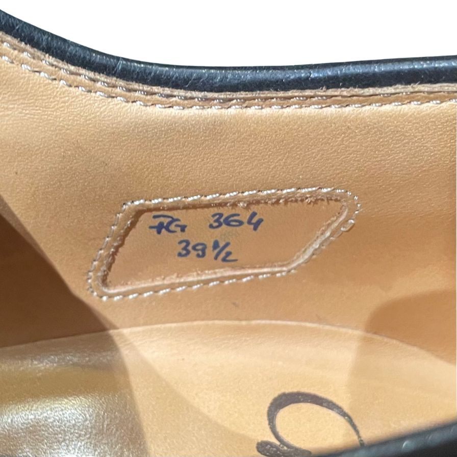 フラテッリ ジャコメッティ FG364 プレーントゥ コードバン ブラック サイズ39.5 F.LLI GIACOMETTI ビジネスシューズ 約24.0cm【LA】【中古】