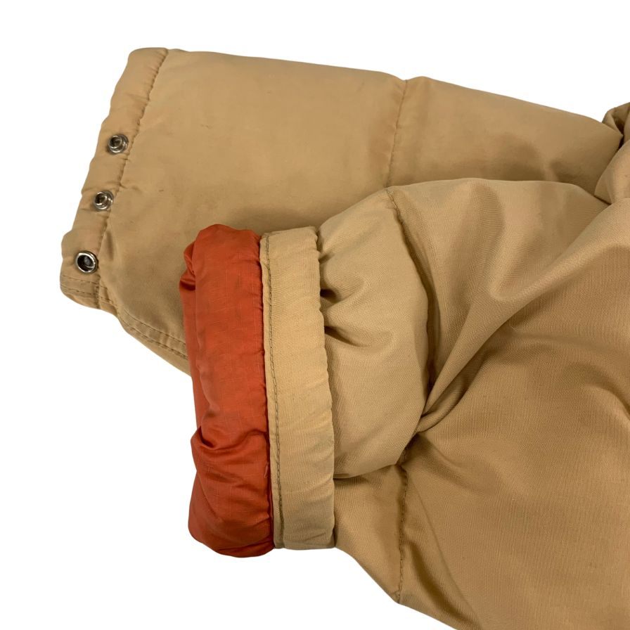 中古◆ザ ノースフェイス ダウンジャケット 茶タグ ビンテージ USA製 ベージュ メンズ サイズL THE NORTH FACE 【AFA12】