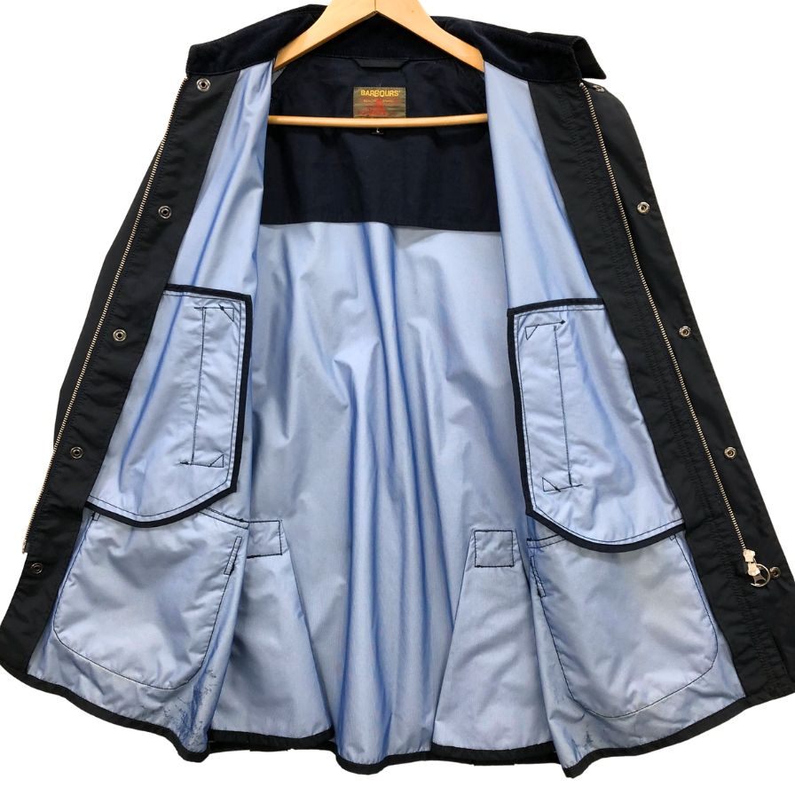 中古◆バブアー サウスシールド ナイロンビューフォート ノンオイル ジャケット 1501057 メンズ L ネイビー Barbour 【AFB32】