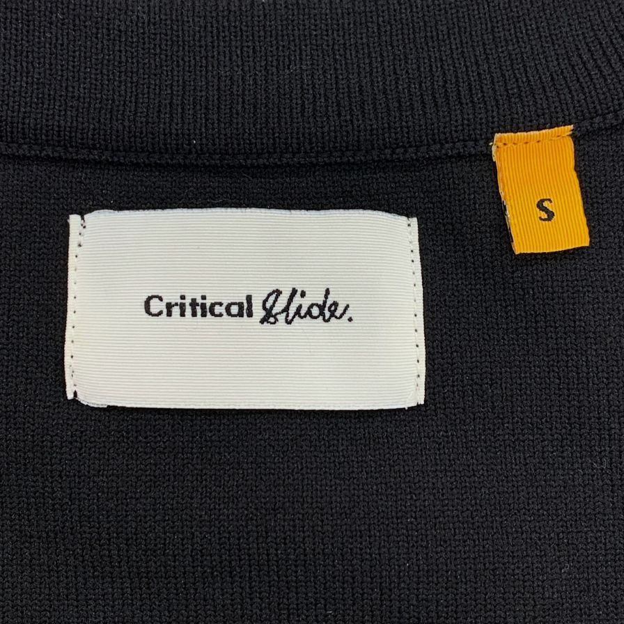 美品◆クリティカル スライド カーディガン ポリエステル ブラック サイズS メンズ TCSS CRITICAL SLIDE 【AFB3】