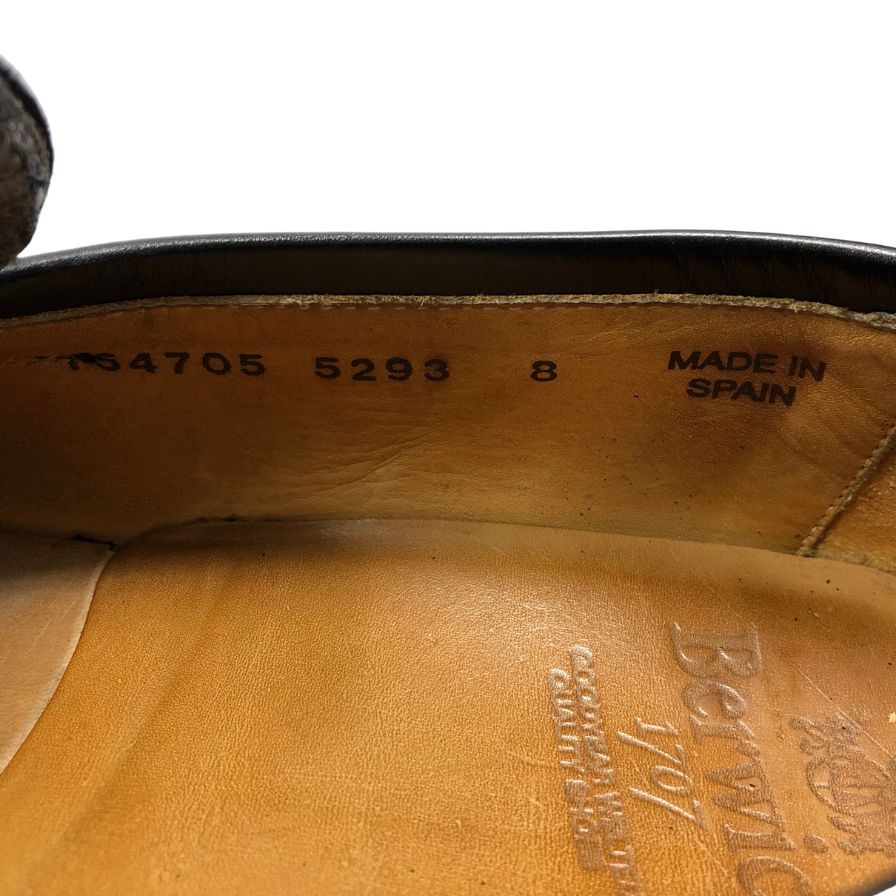 バーウィック コインローファー 5293 ボックスカーフ サイズ27 Berwick 約27.0cm【AFD5】