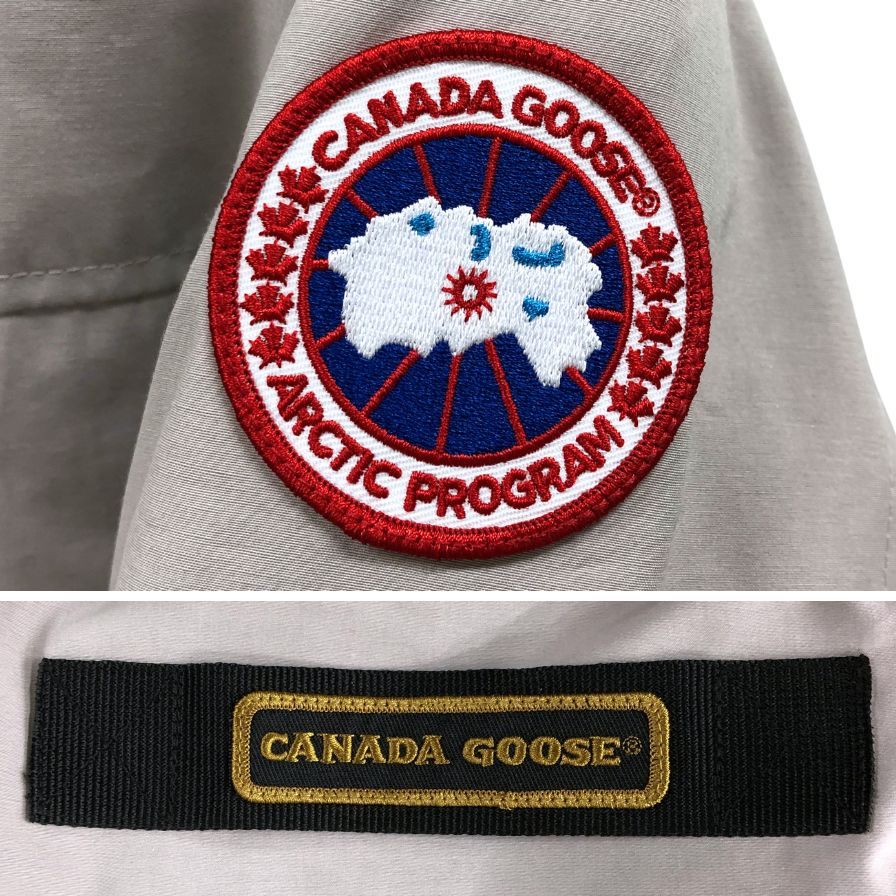 美品◆カナダグース ダウンジャケット ラングフォード パーカー 2062M ファー フード グレー メンズ サイズL CANADA GOOSE 【AFA18】
