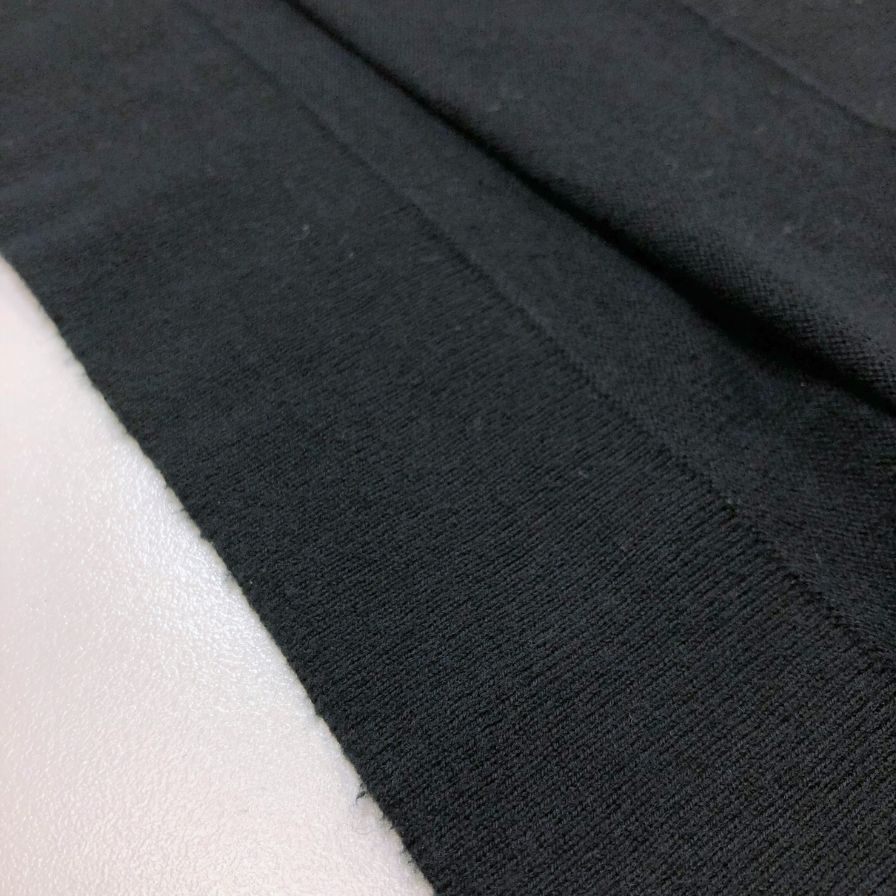 新品同様◆ジョンスメドレー ヘンリーネックニット 七分丈 30G ブラック JOHN SMEDLEY 【AFB32】