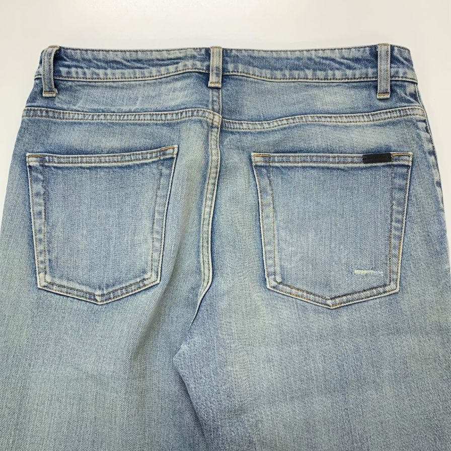 サンローランパリ 2021 デニムパンツ ビンテージ加工 日本製 D42 W/SC-MW レディース サイズ30 インディゴ SAINT LAURENT PARIS 【AFB20】