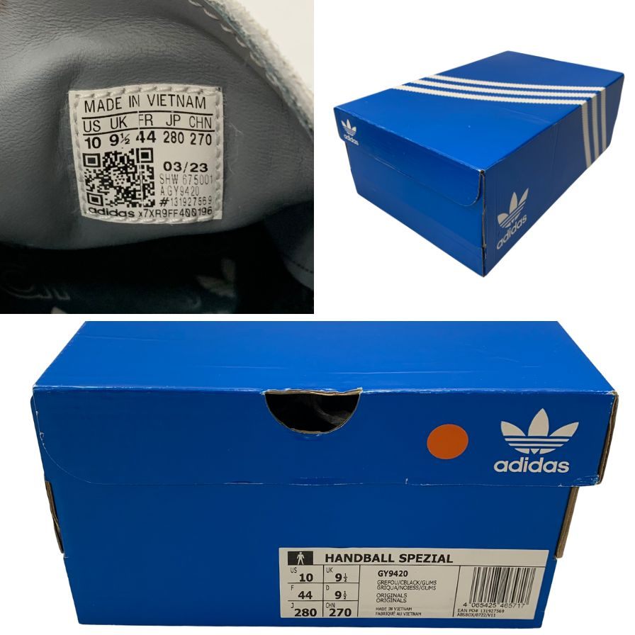アディダス ローカットスニーカー JDスポーツ別注 スウェード GY9420 ハンドボール スペツィアル グレー メンズ サイズ28cm adidas 約28.0cm【AFD7】