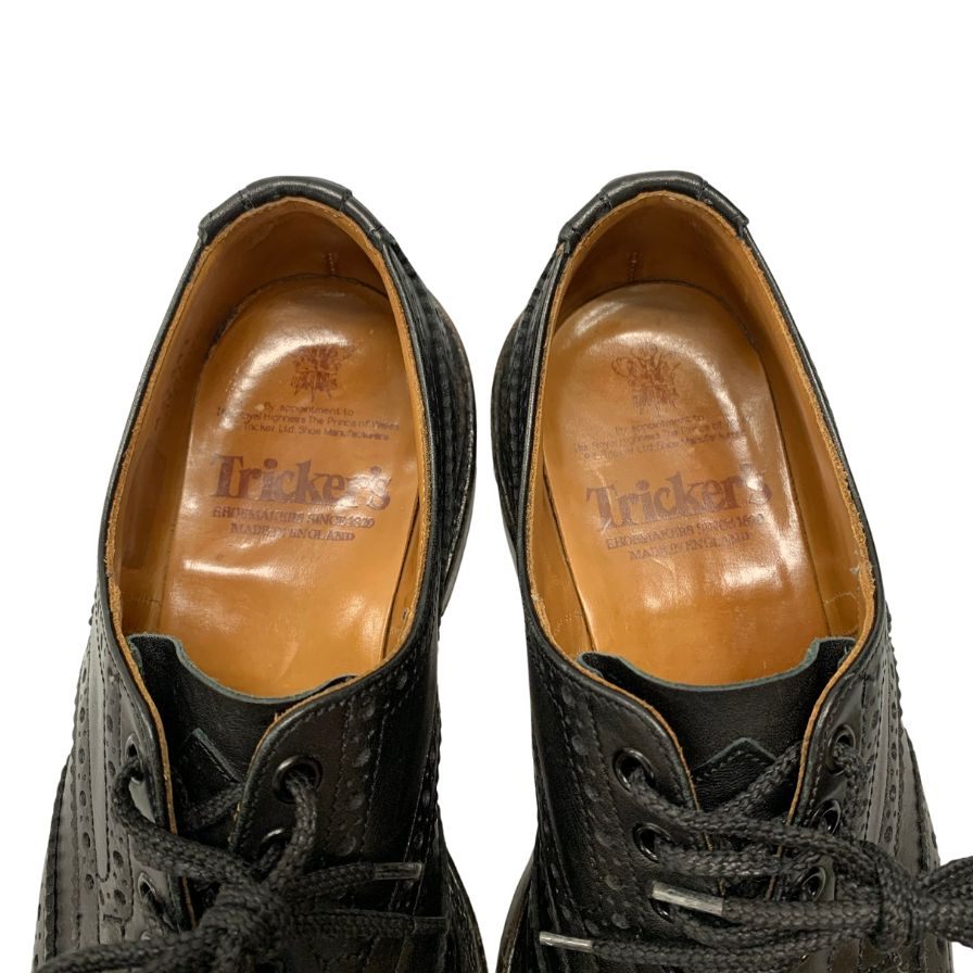 中古◆トリッカーズ レザーシューズ ダービー ブローグス ケスウィック サイズ7 メンズ ブラック 7302 Tricker's DERBY BROGUES KESWICK 約25.5cm【LA】