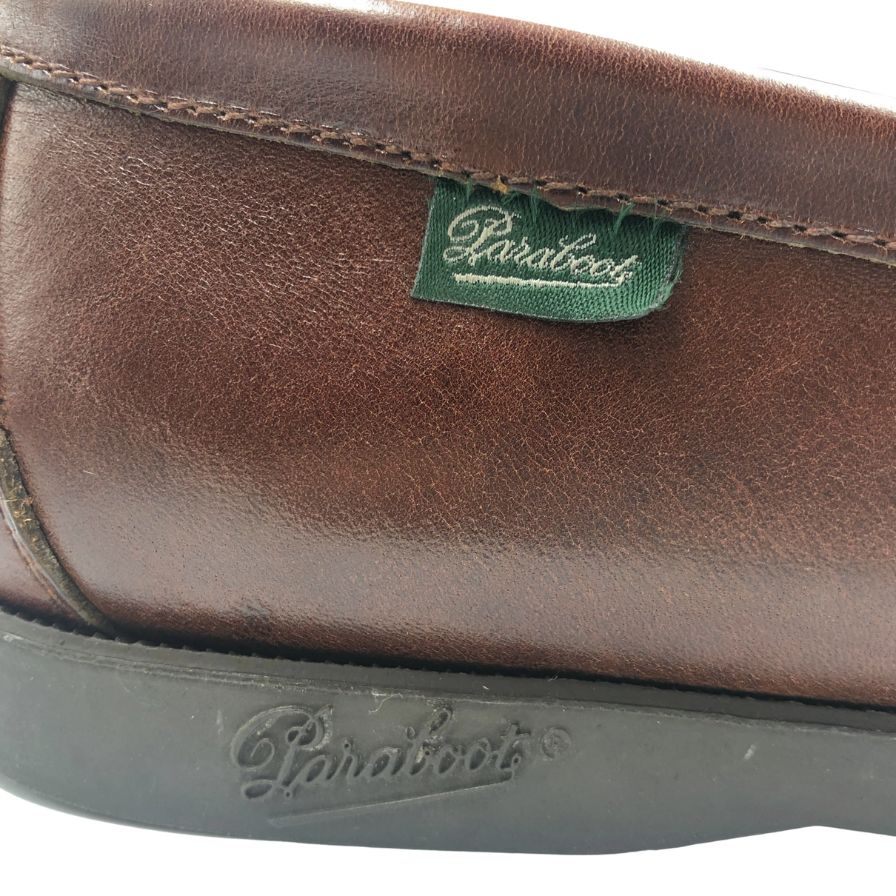 パラブーツ ローファー コロー マリンソール 0114 ブラウン系 サイズ6.5 メンズ Paraboot CORAUX 約25.0cm【AFC41】