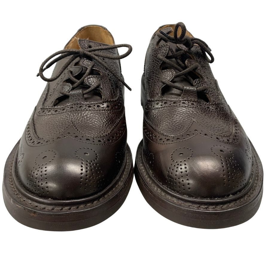 トリッカーズ レザーシューズ M6399 ギリーブローグ ブラウン グレインレザー カーフ コンビ メンズ サイズ9 Tricker's Gillie Brogues ビジネスシューズ 約27.5cm【LA】【中古】