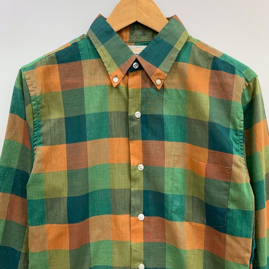 美品◆ブレント 60S 長袖シャツ ヴィンテージ チェック メンズ サイズM BRENT 【AFB27】