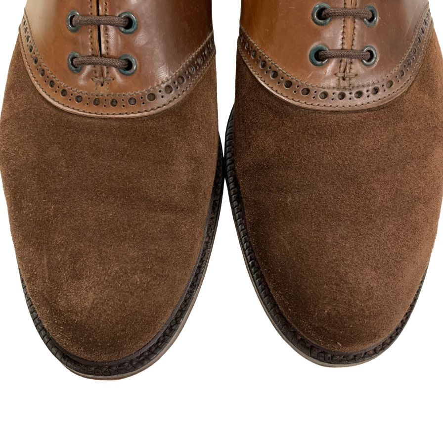 ブラックフリース ブルックスブラザーズ サドルシューズ コードバン スエード サイズ9.5 ブラウン BLACK FLEECE ビジネスシューズ 約28.0cm【LA】【中古】