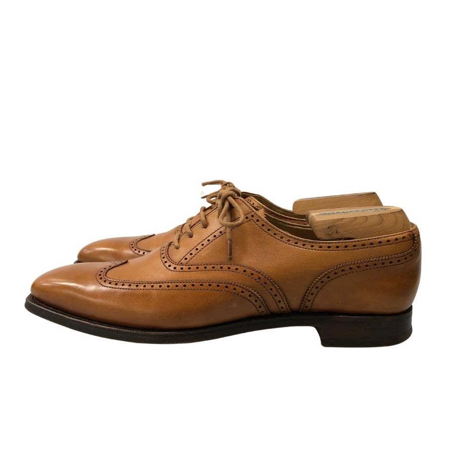 クロケット&ジョーンズ レザーシューズ ドラモンド ウイングチップ ライトブラウン メンズ サイズUK6E CROCKETT&JONES 約25.0cm【AFC8】
