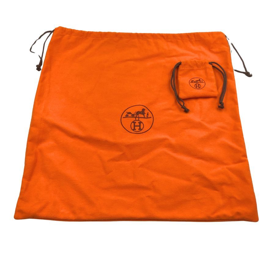 エルメス バッグカバー エールバッグ用 ブラック キャンバス HERMES【AFE5】