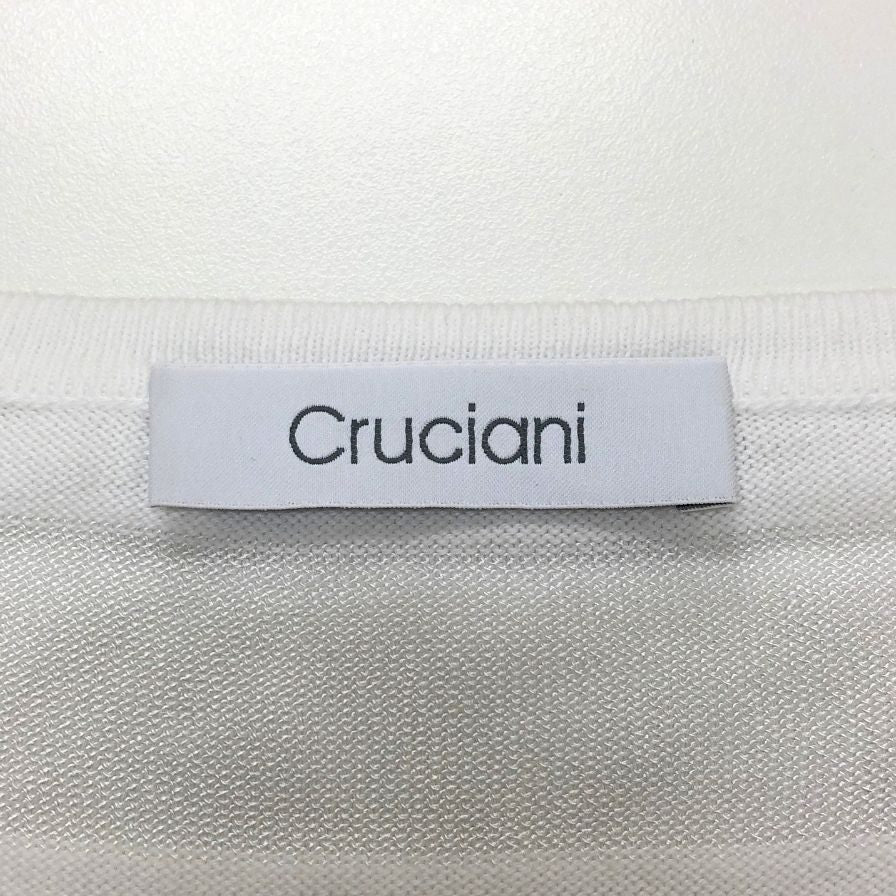 極美品◆クルチアーニ クルーネックニット ボーダー レディース サイズ42 cruciani 【AFB27】