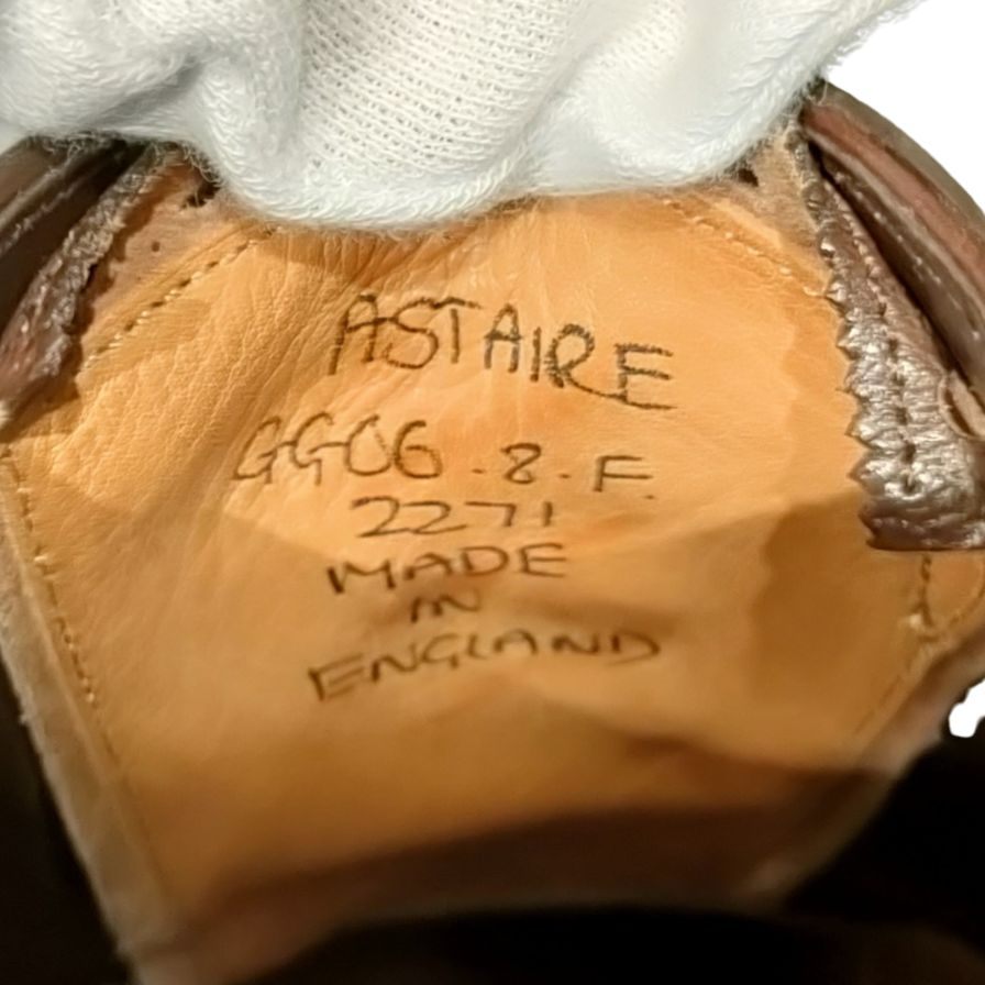ガジアーノ&ガーリング レザーシューズ アステア ウィングチップ カーフ スエード ASTAIRE ダークブラウン メンズ サイズUK8F Gaziano Girling スエードシューズ 約26.5cm【LA】【中古】