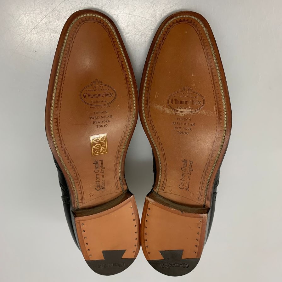 チャーチ レザーシューズ チェットウィンド サイズ7.5 メンズ ブラック Church's CHETWYND ビジネスシューズ 約26.0cm【LA】【中古】