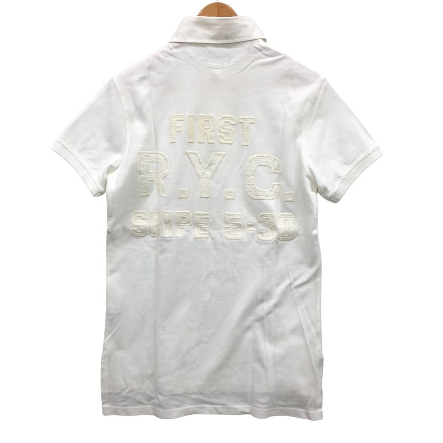 中古◆ポロ バイ ラルフローレン ビッグポニー 鹿の子 ポロシャツ レディース サイズS ホワイト POLO by Ralph Lauren 【AFB17】