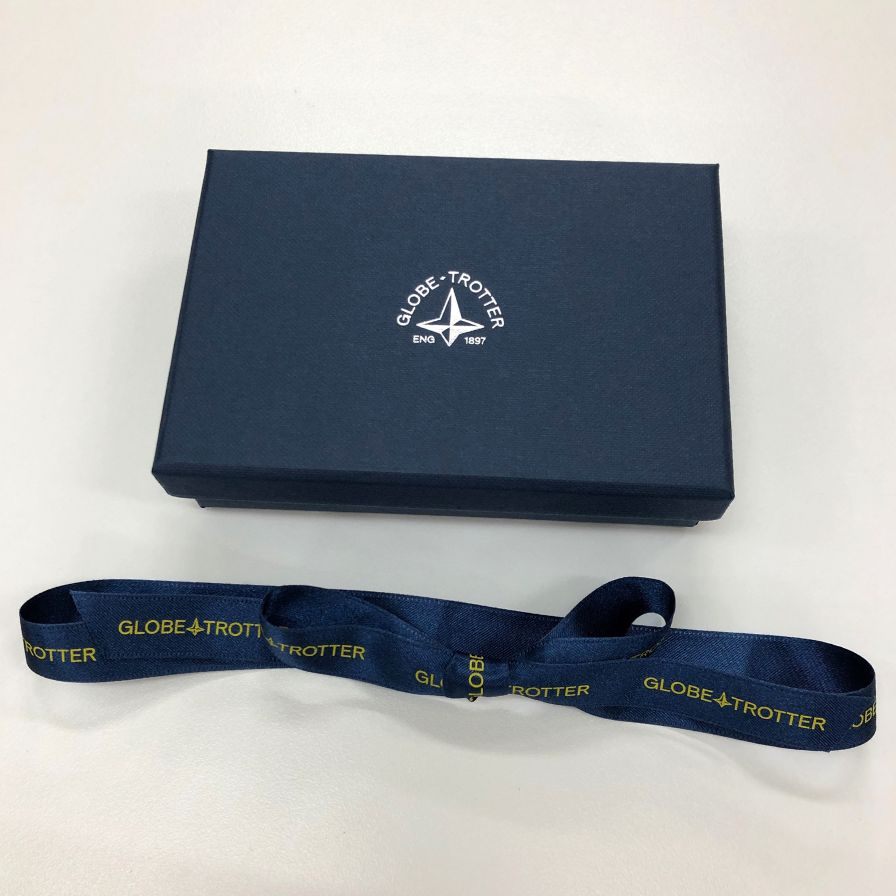 グローブトロッター トラベル チャーム ライナー ネイビー×オレンジ ユニセックス globe-trotter【AFI14】【中古】
