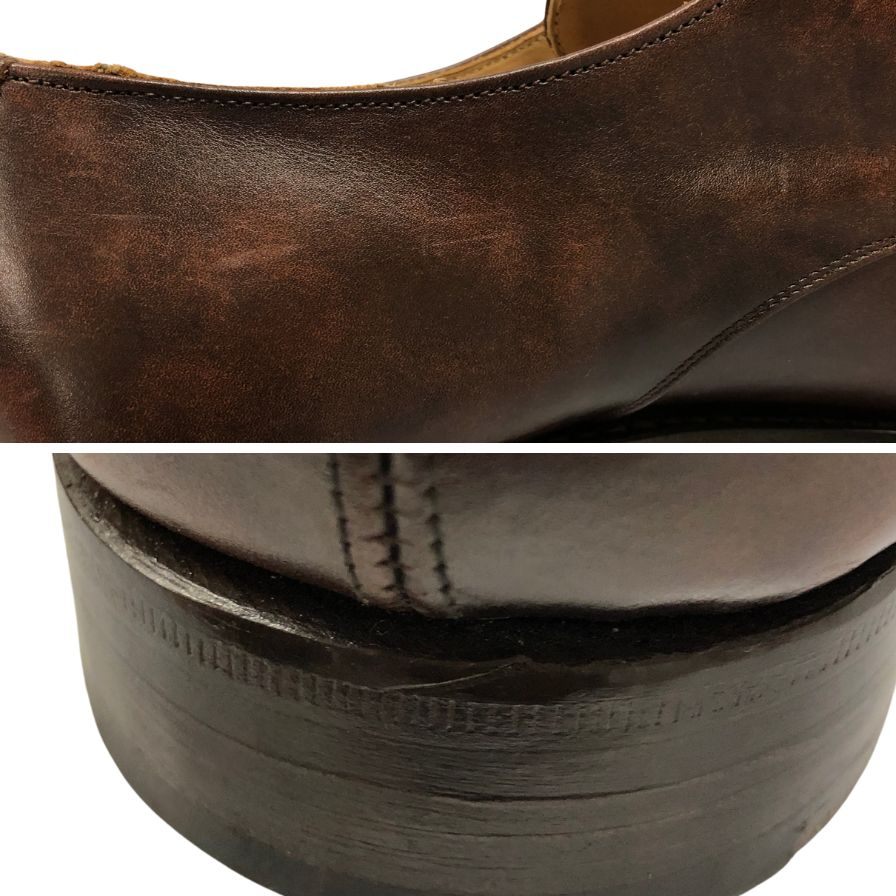 トリッカーズ レザーシューズ LEWISTON シングルモンク ミュージアムレザー ブラウン メンズ サイズ7.5 TRICKERS ビジネスシューズ 約26.5cm【LA】【中古】