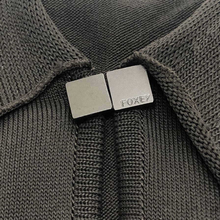 美品◆フォクシーブティック ボレロカーディガン ダークブラウン サイズ40 23544-ANMA141-2 FOXEY BOUTIQUE 【AFB11】