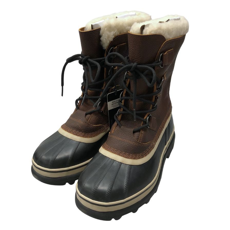 ソレル ブーツ スノーブーツ カリブー レザー サイズ26 ブラウン メンズ SOREL 約26.0cm【AFD1】
