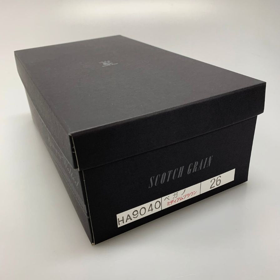 スコッチグレイン セミブローグ HA9040 ミディアムブラウン サイズ26㎝ メンズ 革靴 メダリオン ベガノ SCOTCH GRAIN 約26.0cm【LA】【中古】