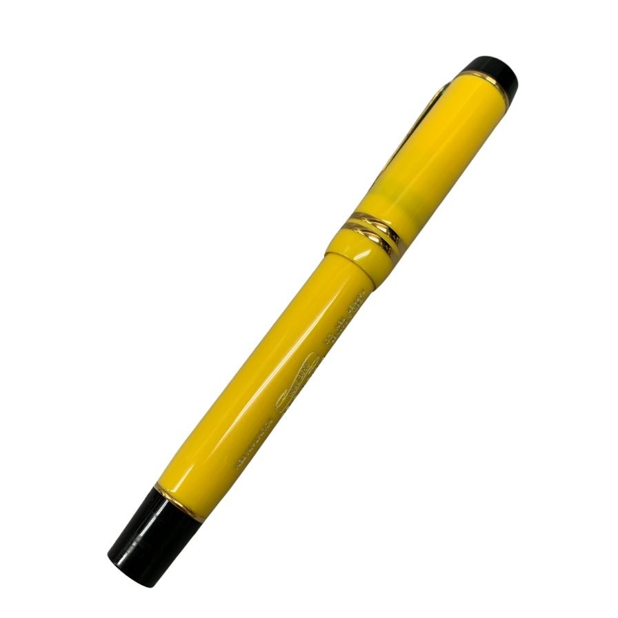 中古◆パーカー デュオフォールド 万年筆 マンダリン イエロー ペン先18K-750 PARKER DUOFOLD MANDARIN【AFI15】