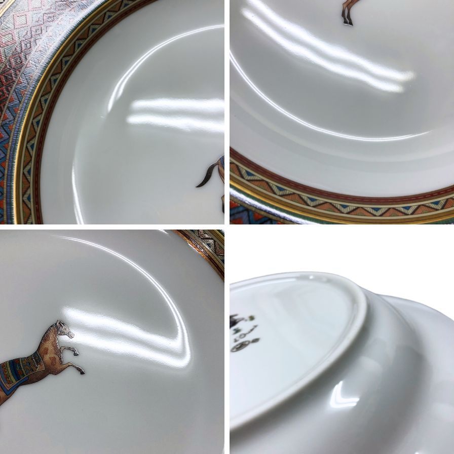 エルメス プレート シュヴァルドリアン ホース 23cm マルチカラー HERMES【AFI28】【中古】