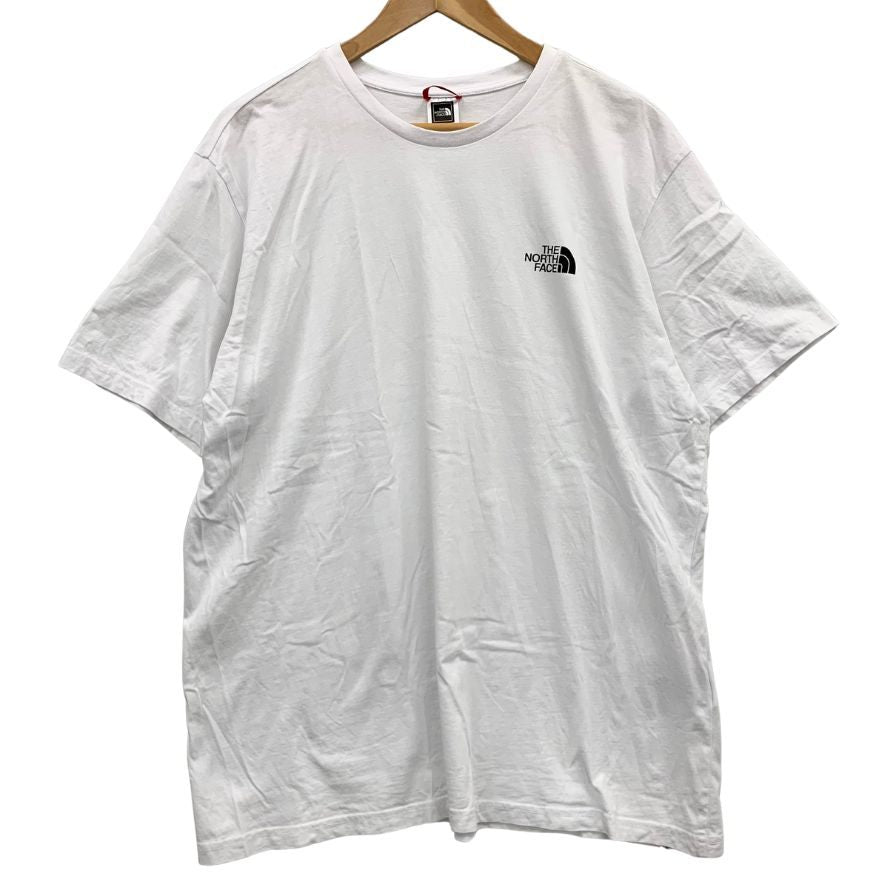 美品◆ザ ノースフェイス 半袖Tシャツ ロゴ ホワイト メンズ サイズL THE NORTH FACE 【AFB30】