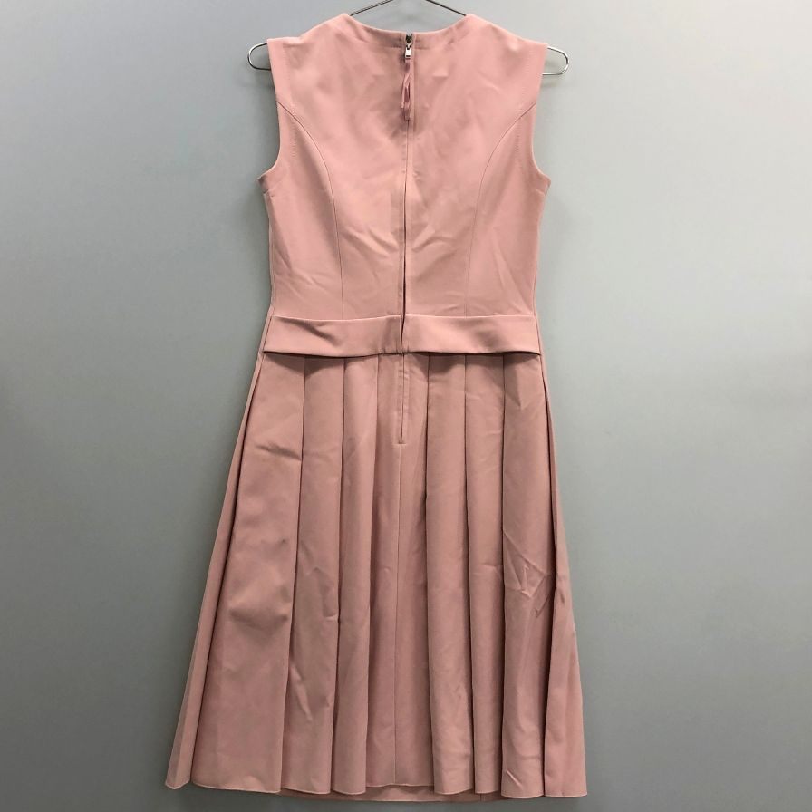 美品◆フォクシーニューヨーク ノースリーブ ワンピース ピンク サイズ40 25416-SHSAZ57 FOXEY NEWYORK 【AFB24】