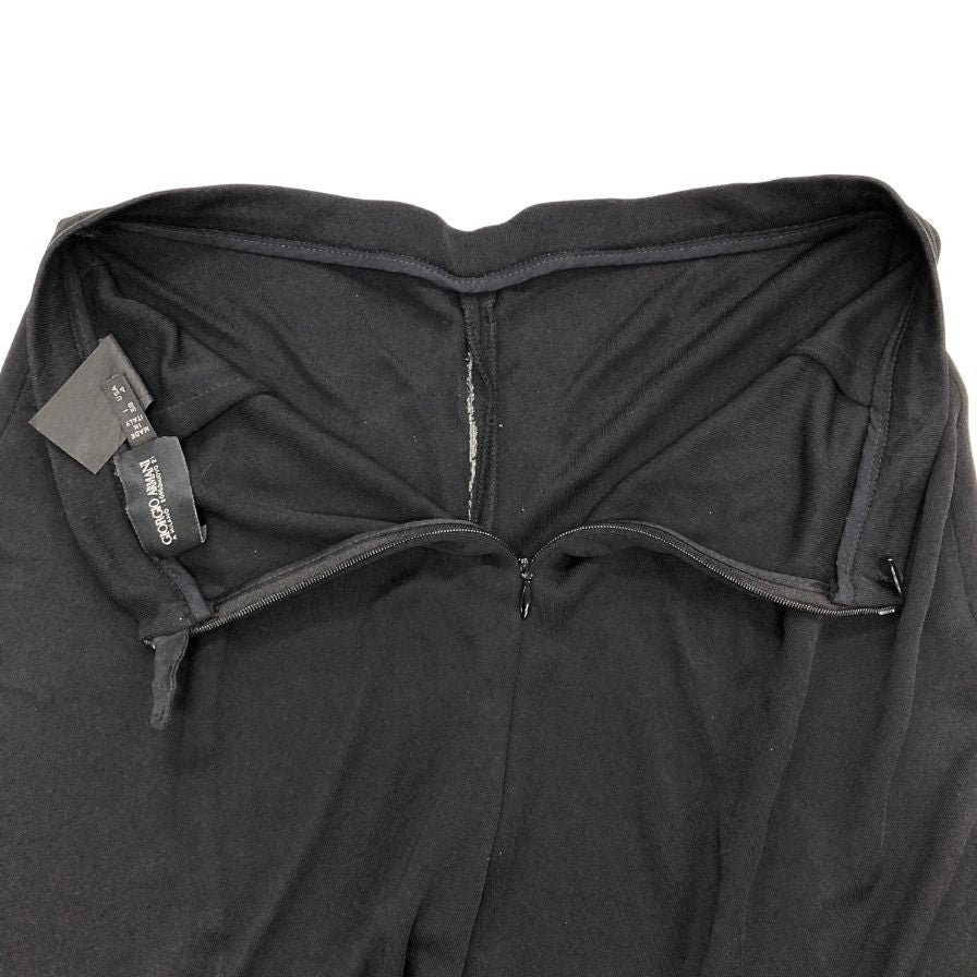 ジョルジオアルマーニ パンツ バックジップ ブラック レディース サイズ38 GIORGIO ARMANI 【AFB12】