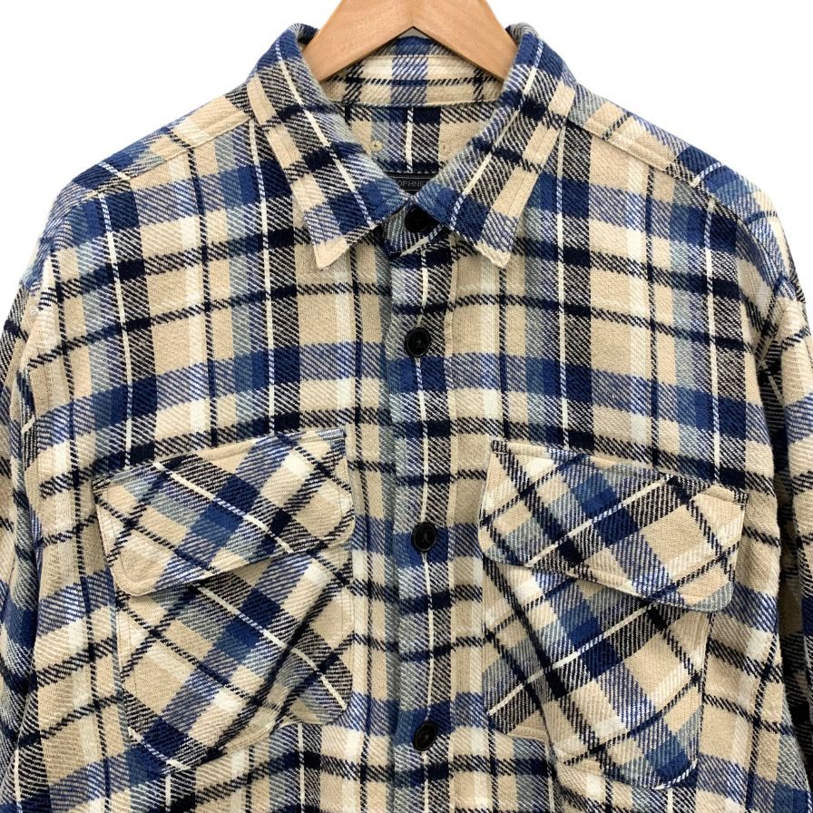 中古◆ソフネット チェック フランネル 長袖シャツ SOPH-232015 メンズ サイズS ベージュ系 SOPHNET. 【AFB15】