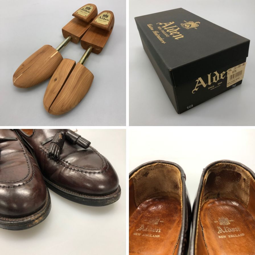 オールデン 563 015 タッセルローファー コードバン メンズ ダークバーガンディ サイズ7 ALDEN ローファー 約25.0cm【LA】【中古】