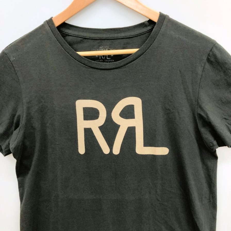 美品◆ダブルアールエル ラルフローレン 半袖Tシャツ 中国製 メンズ サイズXS カーキ RRL RALPH LAUREN 【AFB26】