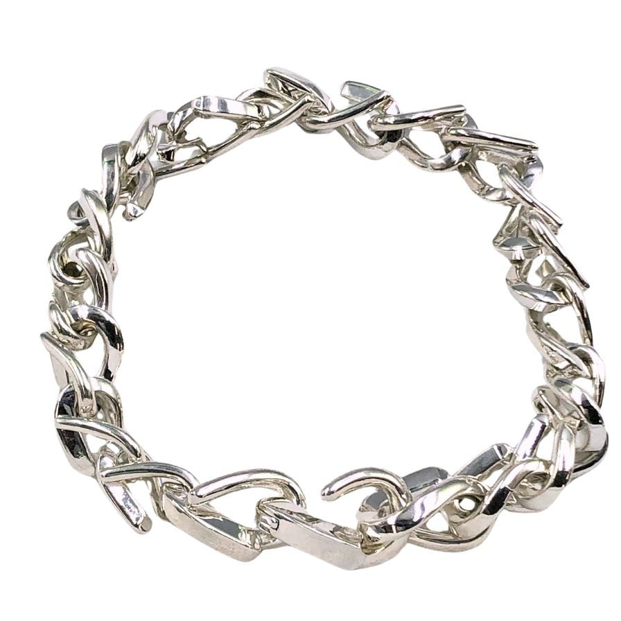 ティファニー ブレスレット フォージ チェーンリンク ミディアムリンク 21コマ メンズ Ag925 シルバー サイズM TIFFANY&Co FORGE MEDIUM LINK