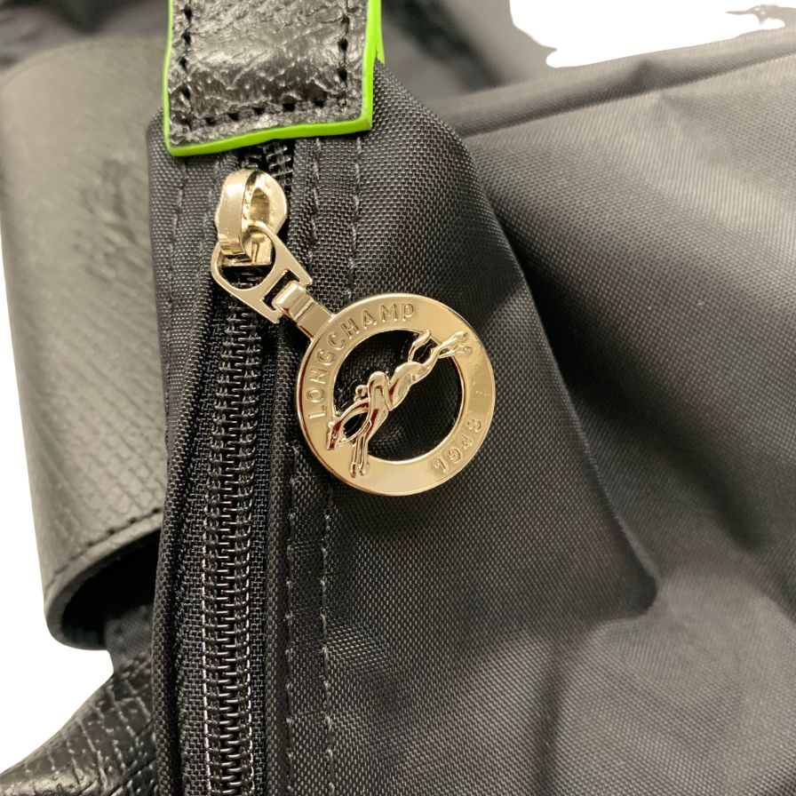 ロンシャン ハンドバッグ ZSTT TWC 折りたたみ サイズS ナイロン×レザー ブラック LONGCHAMP【AFE2】