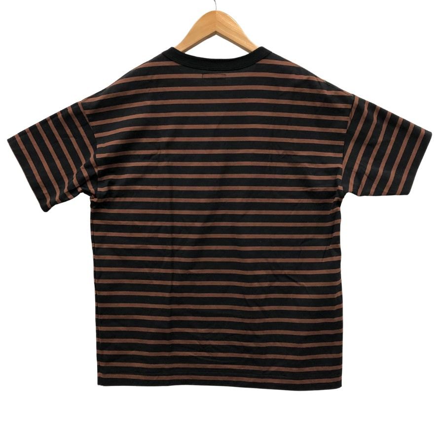 アボンタージ ビームスF 別注 Tシャツ ボーダー ポケット ブラウン ブラック メンズ サイズL A VONTADE BEAMS F【LA】