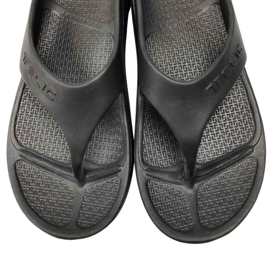 テリック サンダル リカバーソフト メンズ サイズML ブラック TELIC 約25.5cm【AFC44】