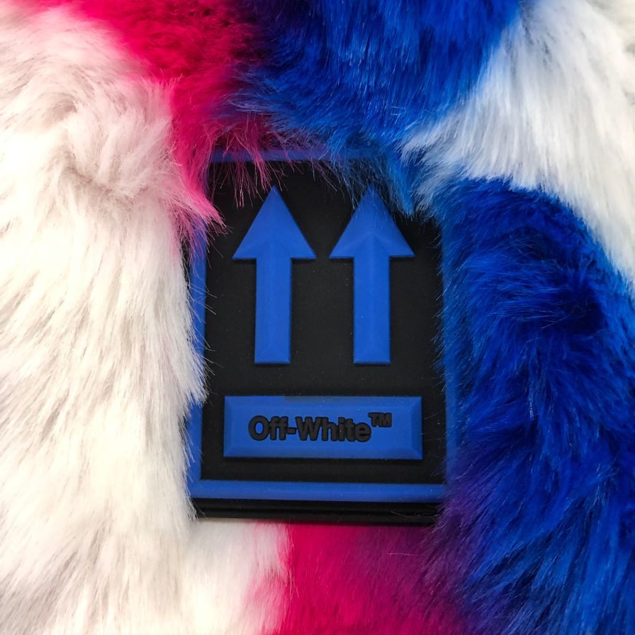 美品◆オフホワイト 19AW ジャケット マルチカラー サイズS OMEA186E19E20002 OFF WHITE 【AFA18】