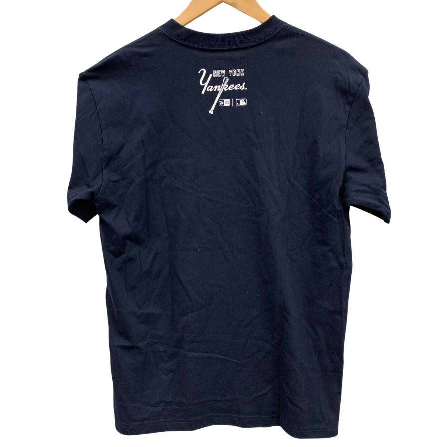 極美品◆ニューエラ Tシャツ ニューヨークヤンキース コットン ネイビー サイズL メンズ NEW ERA 【AFB34】