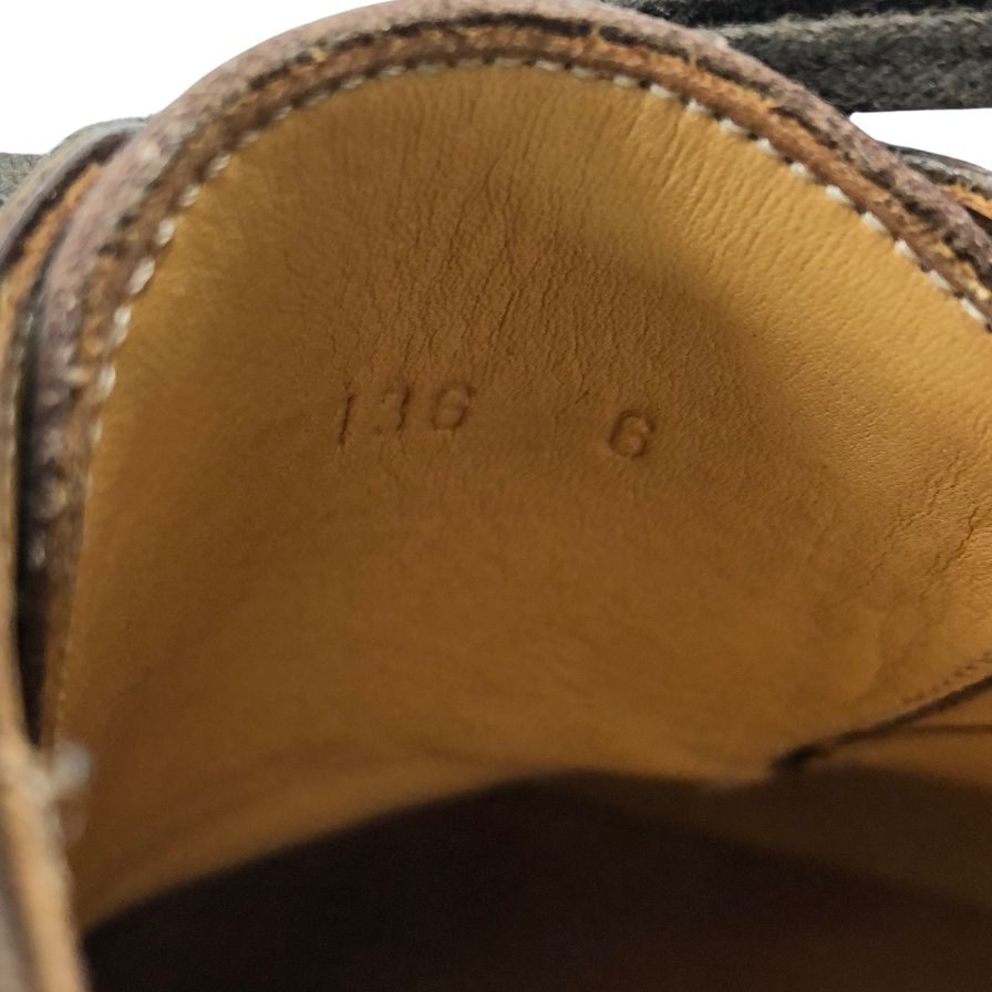 ティーエルビー マヨルカ レザーシューズ Uチップ グレインレザー ブラウン メンズ サイズ6 TLB mallorca マヨルカ 約24.5cm【AFC41】