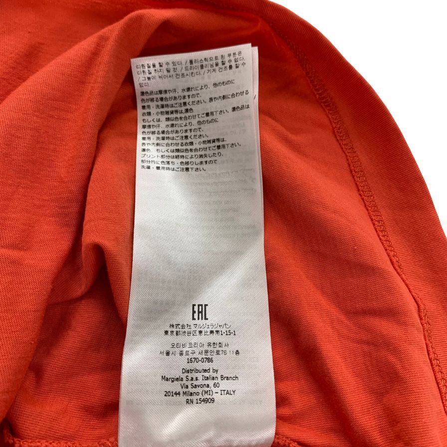 中古◆エムエムシックス Tシャツ 23SS グラフィックプリント オレンジ メンズ サイズM MM6 【AFB13】